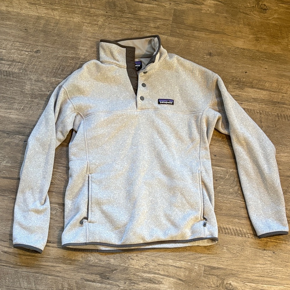 Patagonia Light Gray Snap-T Fleece